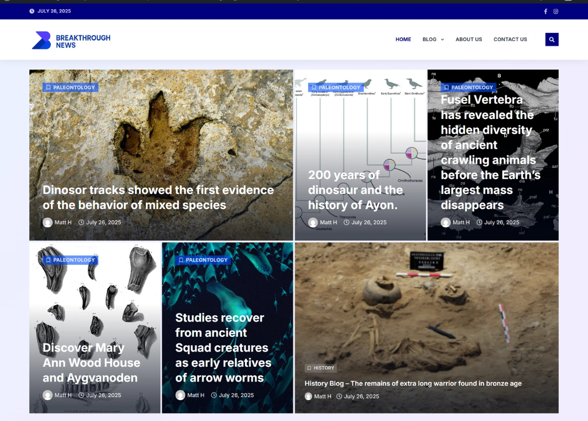 Breakthrough News Science