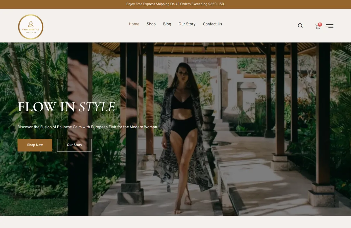 Client project 1 desktop view
