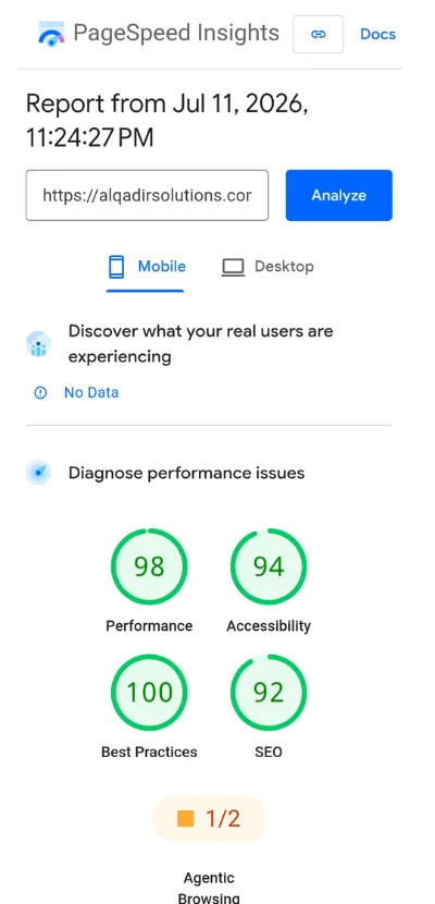 Client project 2 mobile view