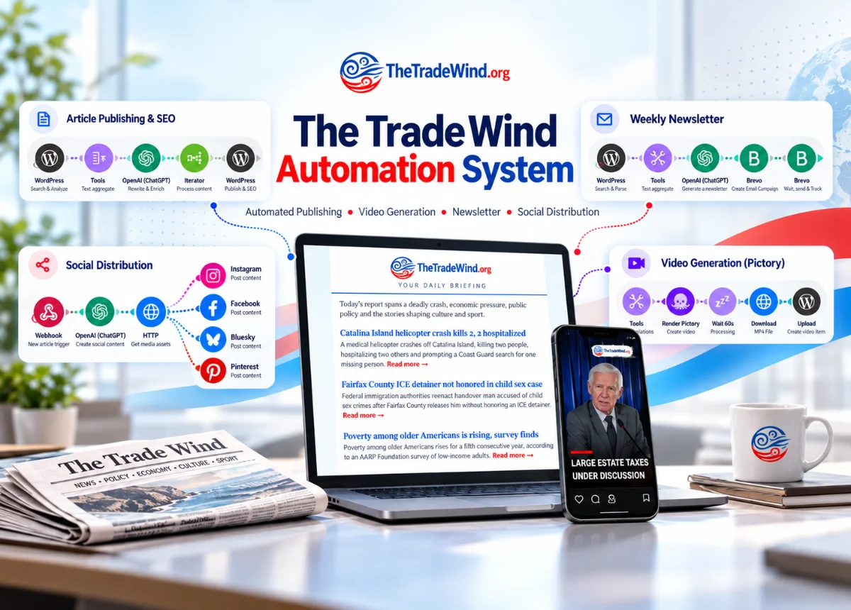 The Trade Wind automated publishing and distribution system